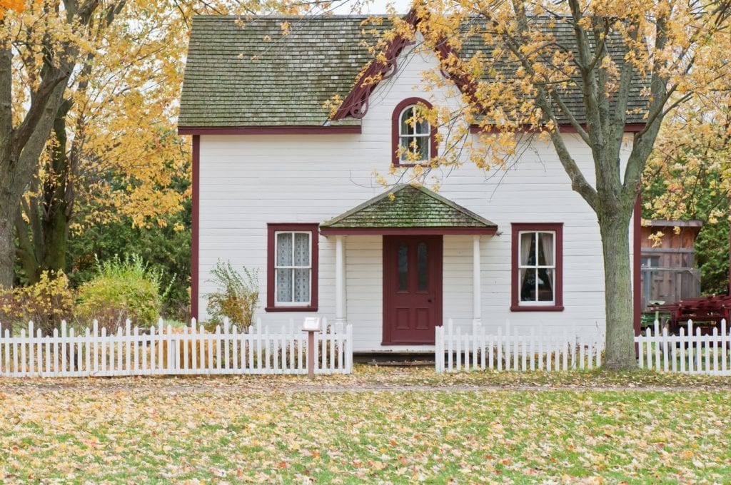 Things to do high while at home. White home during the fall season.  