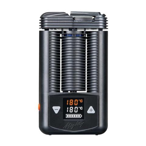 black and orange weed vape with orange digital screen. One of best weed vaporizers in 2020