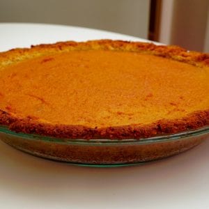 pot pumpkin pie made with infused cannabis butter.