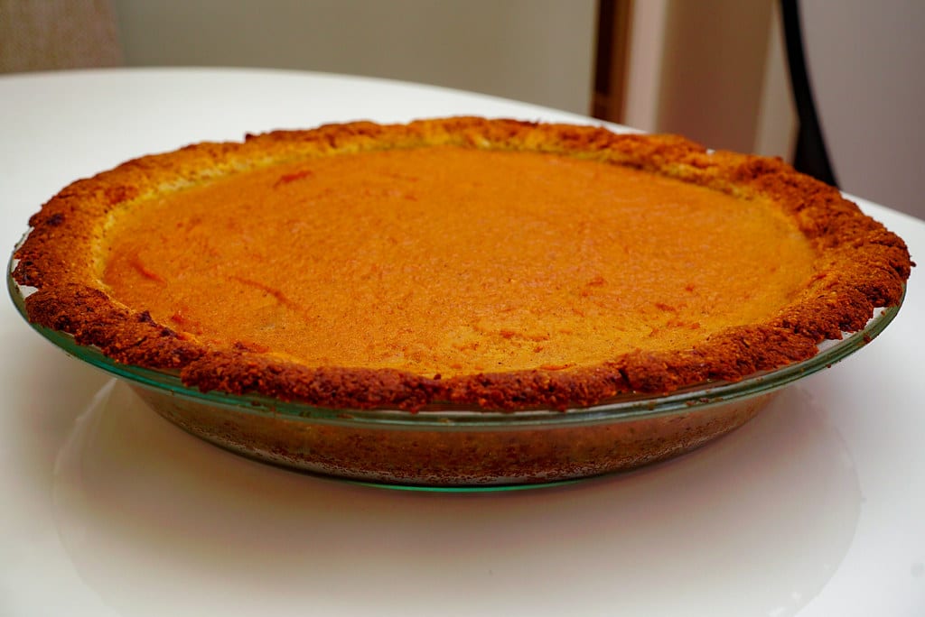 pot pumpkin pie made with infused cannabis butter.