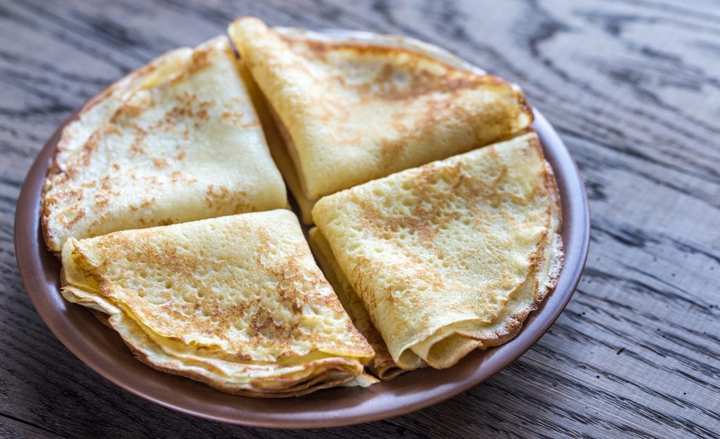 Weed crepes on a plate, A perfect weed breakfast edible.