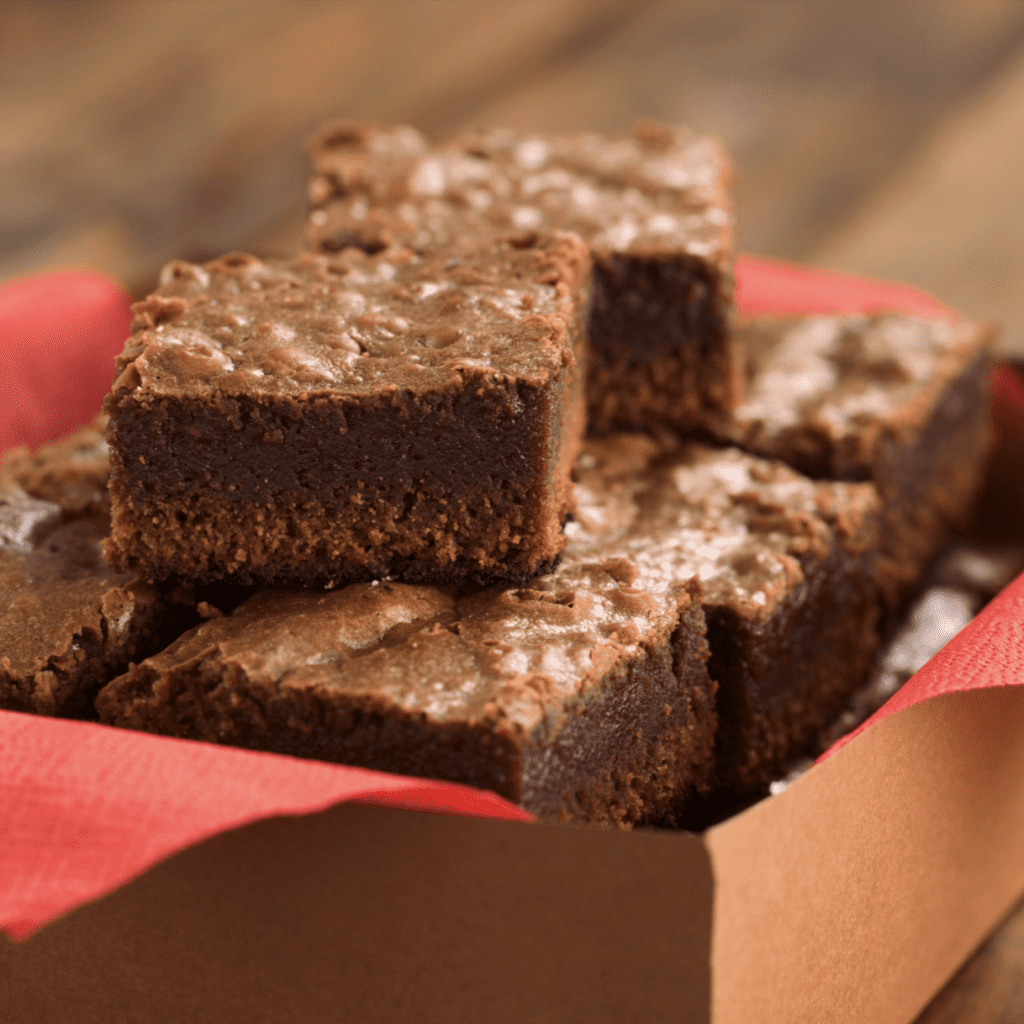 cannabis infused brownie stacked on top of each other artistically